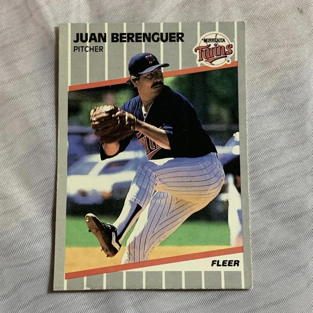 1989 Fleer Juan Berenguer Minnesota Twins Baseball Card #104‎